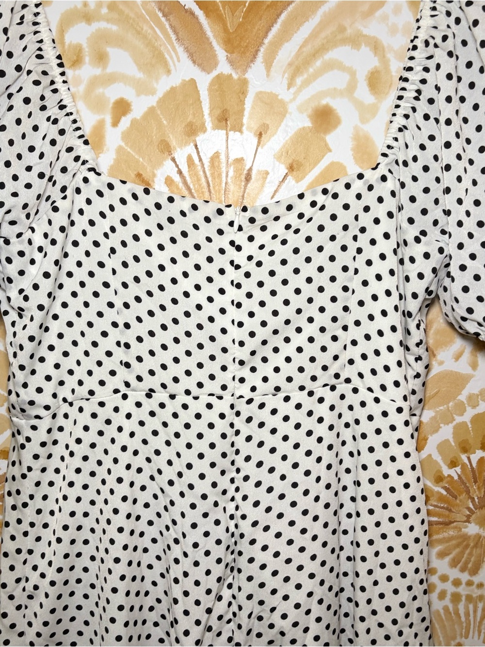 Boohoo Polka Dot Mini Dress | Puff Sleeve Babydoll Dress | French Girl Style - Picture 10 of 12